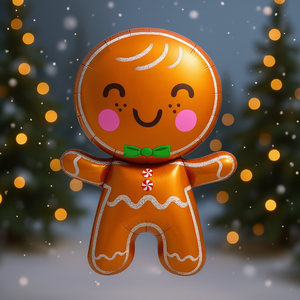 <b>Gingerbread</b> <b>Man</b> Balloon 80Cm Party <b>Decoration</b> Christmas Festive Balloons - Product Image 3