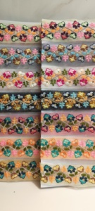 ผ้าบางเนื้อละเอียดปักลายลูกไม้หรูหรางานตัดเย็บด้วยดีไซน์หรูหราสำหรับการตัดงานฝีมือและอุปกรณ์เสริม - Product Image 4