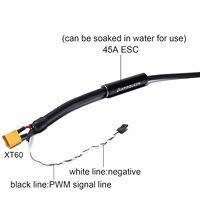 Mini propulseur sous-marin U2 12-16V avec ESC étanche, poussée de 2,87 lb, moteur brushless 130W pour petites embarcations et robots sous-marins
