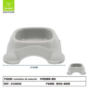 Ciotola per Animali Domestici in Acciaio Inox e Plastica, Prodotta da Azienda Professionale di Ciotole e Mangiatoie per Cani e Gatti - Product Image 1