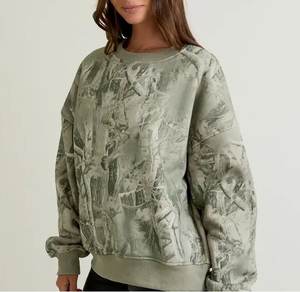 Custom Women's Crew Neck Long Sleeve Solid Breathable 100% Cotton Oversized Shoulder Casual <b>Vintage</b> Winter Autumn Pullover - Product Image 3