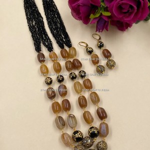 Recién llegados; venta en Producto popular Declaración de moda Collar de cuentas coloridas Conjunto de joyería Conjuntos de collar de cuentas de resina para mujeres - Product Image 5