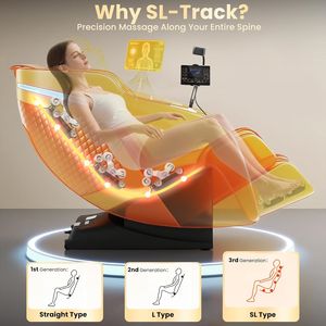 Sillón de Masaje con Gravedad Cero, Sillón Reclinable de Masaje Corporal Completo con Bolsas de Aire, Calefacción, Altavoz Bluetooth, Rodillo para Pies, Pantalla Táctil - Product Image 3