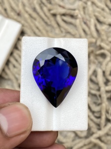 Piedra cortada de pera de tanzanita Natural de excelente calidad certificada con excelente color Zoisita Natural 32,62 quilates Lupa limpia - Product Image 3