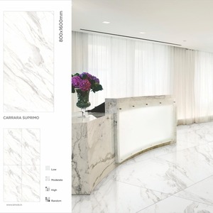 Carrara Suprimo 9mm 800x1600mm Glossy Porcelain Tiles for Large Floors - Product Image 4