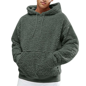 Ropa de calle para hombre Sudadera con capucha de gran tamaño Jersey de invierno Sherpa Fleece Sudadera de algodón Tallas grandes Casual Sudaderas con capucha cálidas - Product Image 5