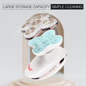 Maquinilla de Afeitar Eléctrica 5D Impermeable para Mujeres y Hombres, Depilación Indolora en Piernas, Zona del Bikini, Cabeza y Brazos, Afeitadora Rotatoria IPX7 - Product Image 3