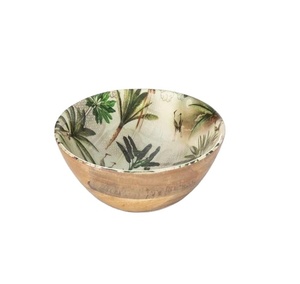 Tazón de Madera de Lujo con Diseño Nuevo, Tazón de Madera para Servir Ensaladas, Vajilla para Cocina y Mesa, Tazón Redondo - Product Image 1