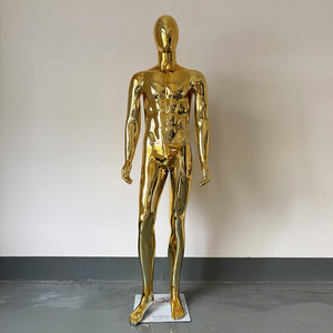 Mannequin de corps entier d'or de miroir de chrome Mannequin de forme <span class=keywords><strong>musclé</strong></span> masculin avec le <span class=keywords><strong>costume</strong></span> de muscle pour montrer les vêtements des hommes - Product Image 4