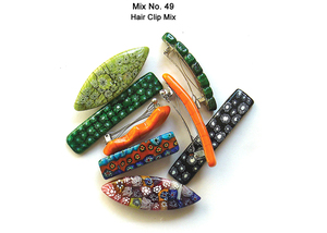 MAE Mix No.49 Pinces à cheveux en verre rectangle à la conception mixte la plus attrayante Qualité supérieure Design unique Fête Mariage - Product Image 4