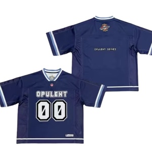 Camiseta de Fútbol Americano Corta Personalizada por Sublimación Retro de Alta Calidad al por Mayor, 100% Poliéster, Sin Mangas, Unisex, para Todas las Temporadas - Product Image 1