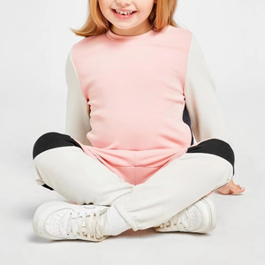 ชุดวอร์มสำหรับเด็กแบบสวมศีรษะสำหรับเด็กชุดวอร์มสำหรับใส่ได้ทั้งชายและหญิงแบบบล็อกสีระบายอากาศได้โลโก้ออกแบบได้ตามต้องการ - Product Image 3