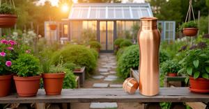 Pure Copper Handmade Leak-Proof Water <b>Bottle</b> with Anti-Corrosion Coating BPA Free for Travel & Car Use - Product Image 3