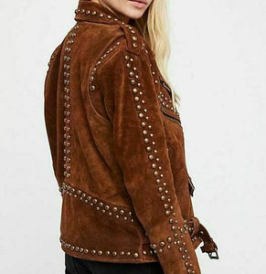 Venta al por mayor chaqueta de cuero genuino para las mujeres Diseño Slim Fit cálido con cintura ajustable y múltiples bolsillos de cuero genuino - Product Image 6