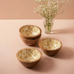 Cuenco de esmalte de madera de mango, cuenco seguro decorativo para servir para aperitivos y ensaladas, utensilios de cocina hechos a mano, fabricante al por mayor al mejor precio - Product Image 4