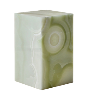 Mesa de cubo de ónix verde, mesa auxiliar de piedra de ónix, mesa de cubo de mármol de ónix - Product Image 2