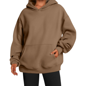 Sudadera con capucha de lana de algodón 100% para mujer, sudadera con estampado de invierno de alta calidad HeavyGSM, transpirable, cómoda, superventas - Product Image 1