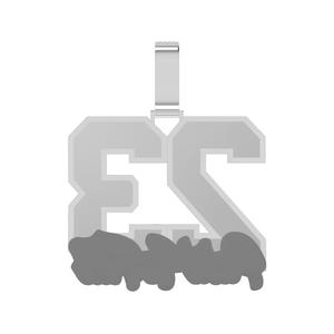 Colgante personalizado con número de joyería Hip Hop para hombre en diamantes de laboratorio de platino 950 certificado IGCI para fiestas - Product Image 2