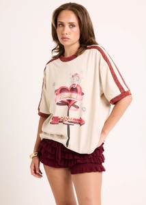 T-shirt pour femme ample et surdimensionné de style vintage, design graphique, été, écologique - Product Image 6