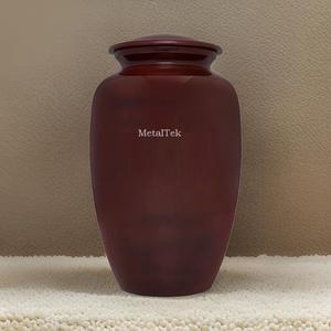 โกศใส่เถ้ากระดูกสีน้ำตาลสำหรับใส่เถ้ากระดูกของผู้ใหญ่สไตล์อเมริกันปรับสีได้ตามต้องการของตกแต่งด้วยโลหะแข็งที่เก็บขี้เถ้า - Product Image 1