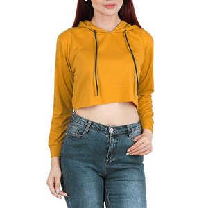 Sudadera Corta de Invierno para Mujer con Logotipo Personalizado - Posición Frontal Impermeable y Ecológica 100% Algodón Ropa Deportiva Informal - Product Image 1