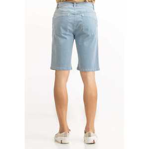 Shorts Cortos Azul Claro de Cintura Media Talla XXS MN-SHT-SS23-001 C, Cómodos Shorts de Algodón y Poliéster Tejido con Cordón Ajustable y Logotipo Sólido Personalizado - Product Image 6