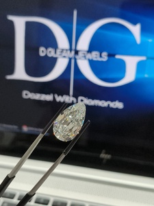 Bague de fiançailles en diamant de laboratoire Euro Cut 4,00 ct F VVS2, polie, dureté 10/10, qualité de coupe EX, forme poire, diamant en vrac, cadeau pour lui - Product Image 6