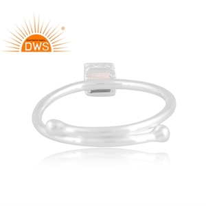 Best Quality Fine Sterling Silver Natural Rainbow <b>Moon</b> Stone Gemstone Stackable <b>Ring</b> Custom Jewelry Manufacturer - Product Image 4