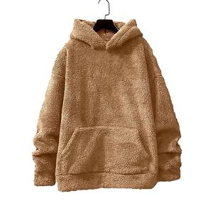 Mens <b>Sherpa</b> Fleece <b>Hoodies</b> Solid Winter High Quality Customizable 100% Cotton Made in Pakistan - Product Image 2