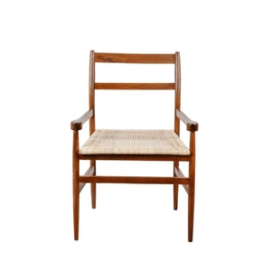 เก้าอี้ร้านอาหาร 55x48x83 ซม. ทำจากไม้และหวาย ดีไซน์เรียบง่ายมีสไตล์ - Product Image 1