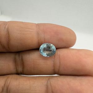 Aigue-marine bleue naturelle hautement polie, pierre précieuse en vrac, coupe ovale lisse pour la fabrication de bijoux fins - Product Image 2