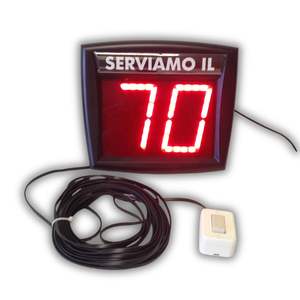 Sistema di Gestione Code con Display LED per Interni, con Telecomando e Cablaggio, per Banche, Ospedali e Servizi Postali - Product Image 1