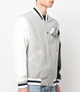 Hombres personalizado nuevo bordado Chenille parches Varsity chaquetas de los hombres de lana cuerpo de cuero mangas Letterman béisbol chaquetas universitarias - Product Image 2