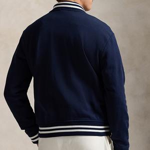 Haute qualité sur mesure 100% coton laine collège extérieur veste universitaire pour hommes couleur unie respirant Hip Hop veste pour homme - Product Image 3