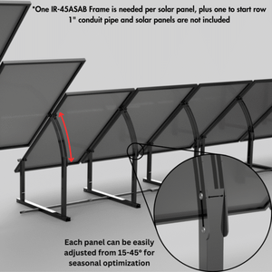 IntegraRack IR-45ASAA BallastRack ชุดติดตั้งแผงโซลาร์เซลล์แบบปรับได้ตามฤดูกาลบนพื้นดิน-อะลูมิเนียม - Product Image 2