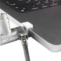 Verrou de sécurité antivol ABA pour MacBook Pro 14"/16" avec fonction de verrouillage par bouton-poussoir, haute sécurité, en alliage de zinc chromé + ABS, anti-rayures