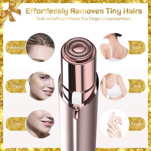 Depiladora Recargable Sin Dolor para Mujer, Resistente al Agua IPX7, Removedor de Vello Facial para Labios, Mentón y Brazos con 2 Cabezales de Repuesto - Product Image 4