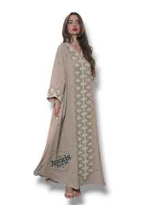 Wholesale Luxury 2-Piece Set Muslim <b>Women</b> Modest Simple Solid Chiffon Beaded Floor-Length A-Line Eco-Friendly Evening Dress - Product Image 5