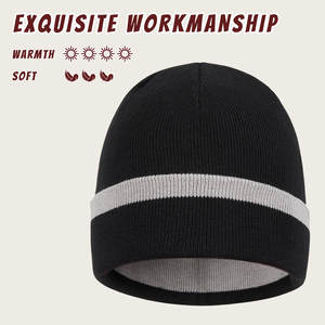 2024หมวกบีนนี่สำหรับฤดูหนาวโลโก้แบบสั่งทำได้ทั้งชายและหญิงอะคริลิคถักด้วย100% คุณภาพสูงลายหนังสวมใส่ได้ - Product Image 5
