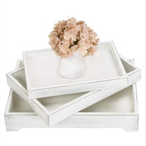 ถาดไม้ที่เป็นมิตรกับสิ่งแวดล้อมถาดเสิร์ฟทรงสี่เหลี่ยมผืนผ้าไม้มะม่วงคุณภาพระดับพรีเมียมพร้อมที่จับสำหรับเสิร์ฟอาหารและใช้ตกแต่ง - Product Image 6