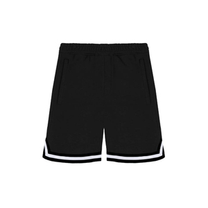 Shorts de basket-ball noirs personnalisés pour hommes et femmes, streetwear, sport, taille à cordon, coupe ample, respirant, confortable, bas de sport - Product Image 1