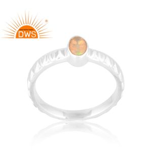 New Trending 925 Sterling <b>Silver</b> Natural Ethiopian <b>Opal</b> Gemstone <b>Ring</b> Custom Design Jewelry For Women Gift For Her - Product Image 1