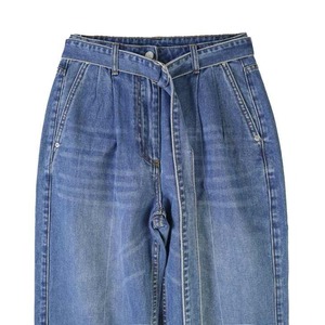 2025 nouveauté coton Denim Baggy droite unisexe jean taille haute en vrac en gros Logo et Design personnalisés - Product Image 3