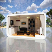 Cabine Modulaire Préfabriquée Portable de Luxe Moderne pour Bureau, Hôtel, Complexe Hôtelier, Auberge, Airbnb, Maison Apple