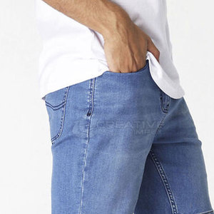 Pantalones cortos vaqueros personalizados para hombre, servicio OEM al por mayor, nueva llegada, pantalones cortos vaqueros para hombre con etiqueta privada - Product Image 6