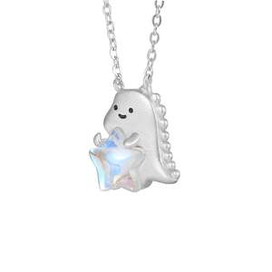 Collier pendentif Jeulia Hug Star mignon dinosaure pierre de lune - Product Image 2