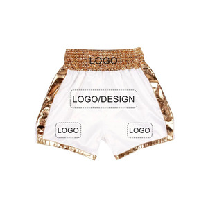 กางเกงมวยไทยขาสั้นแบบแห้งเร็วกางเกงมวยไทยแบบเย็บปักโลโก้ได้ตามต้องการ - Product Image 5