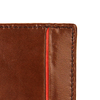 Portefeuille de voyage en cuir véritable personnalisé de luxe pour hommes Porte-cartes à deux volets avec RFID Slim Design-Prix de gros