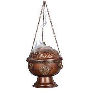 Best Price Elegant Premium Brass Hanging Dhoop <b>Burner</b> Jaali Lid <b>Incense</b> <b>Burner</b> Aromatherapy Diffuser for Rituals Decorative - Product Image 2
