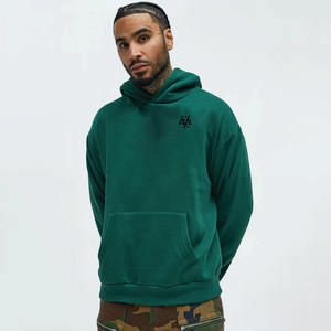 OEM Fabrication Coton Respirant Hommes Pull Streetwear Boxy Fit Surdimensionné Sérigraphie Sweat à Capuche Noir pour Hommes Thermique - Product Image 1